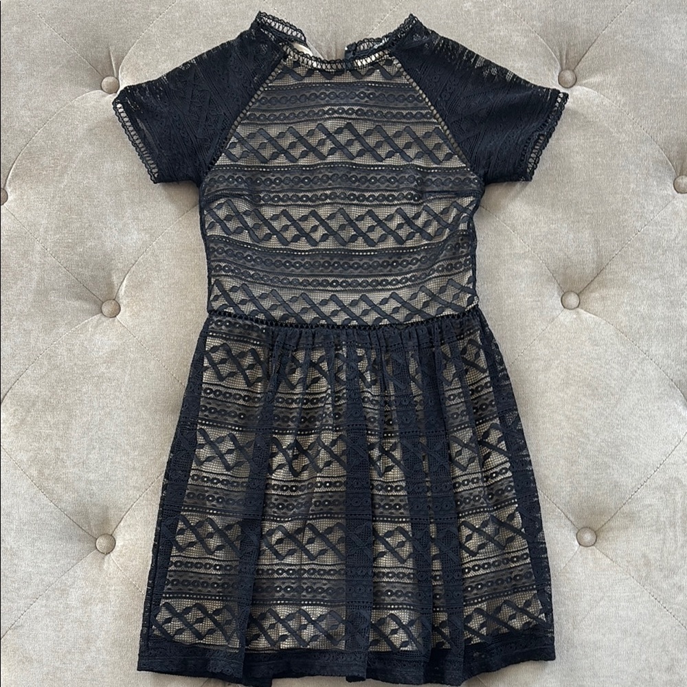 Elegant Black Lace Kids Dress